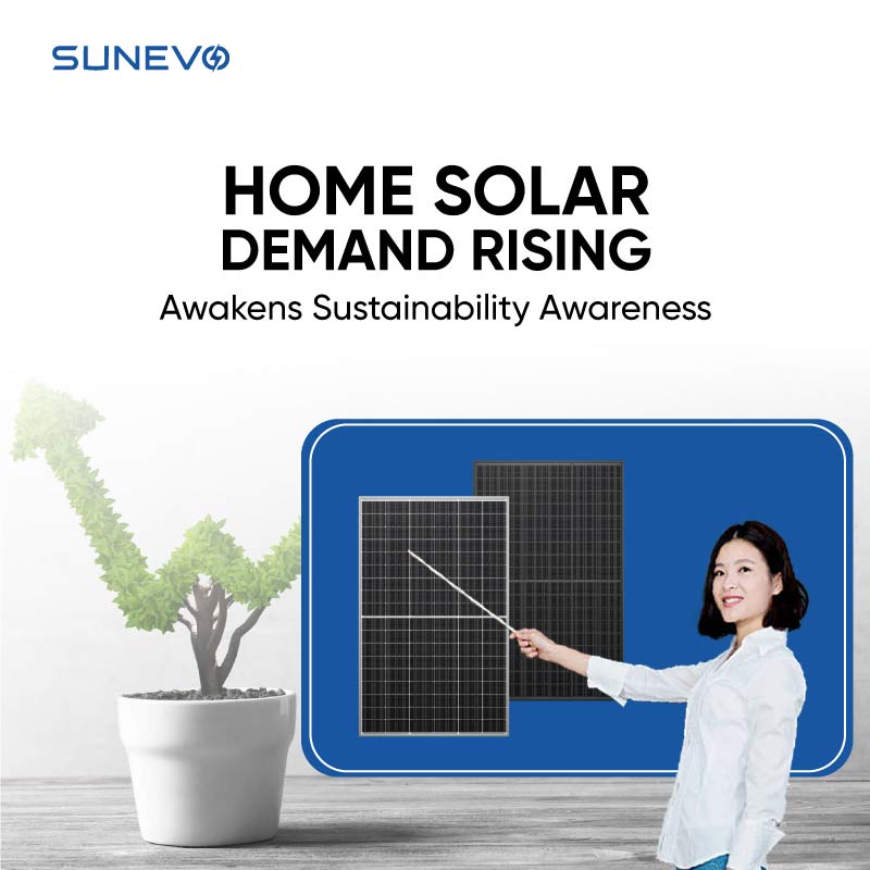 Demanda doméstica de energia solar aumentando drasticamente
