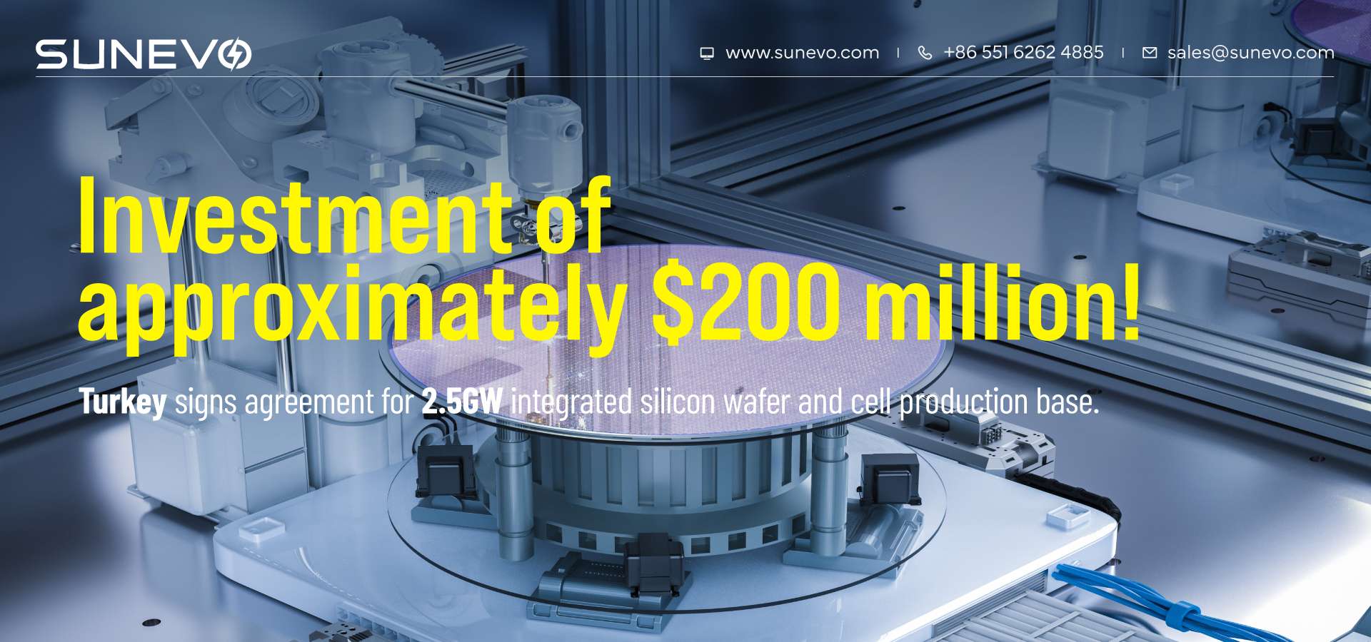 Investment of Approximately $200 Million! Turkey Signs Agreement for 2.5GW ！